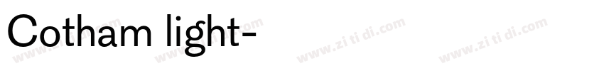 Cotham light字体转换